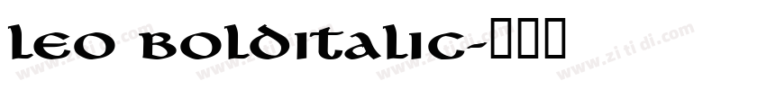 Leo BoldItalic字体转换